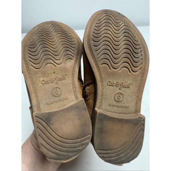 Cat & Jack Girl’s Booties Opal Brown Cognac Faux Suede Zipper Boots SIZE 6 - Picture 6 of 8